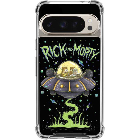 Adult Swim Rick and Morty Spaceship Pixel 9 Pro XL Clear Case